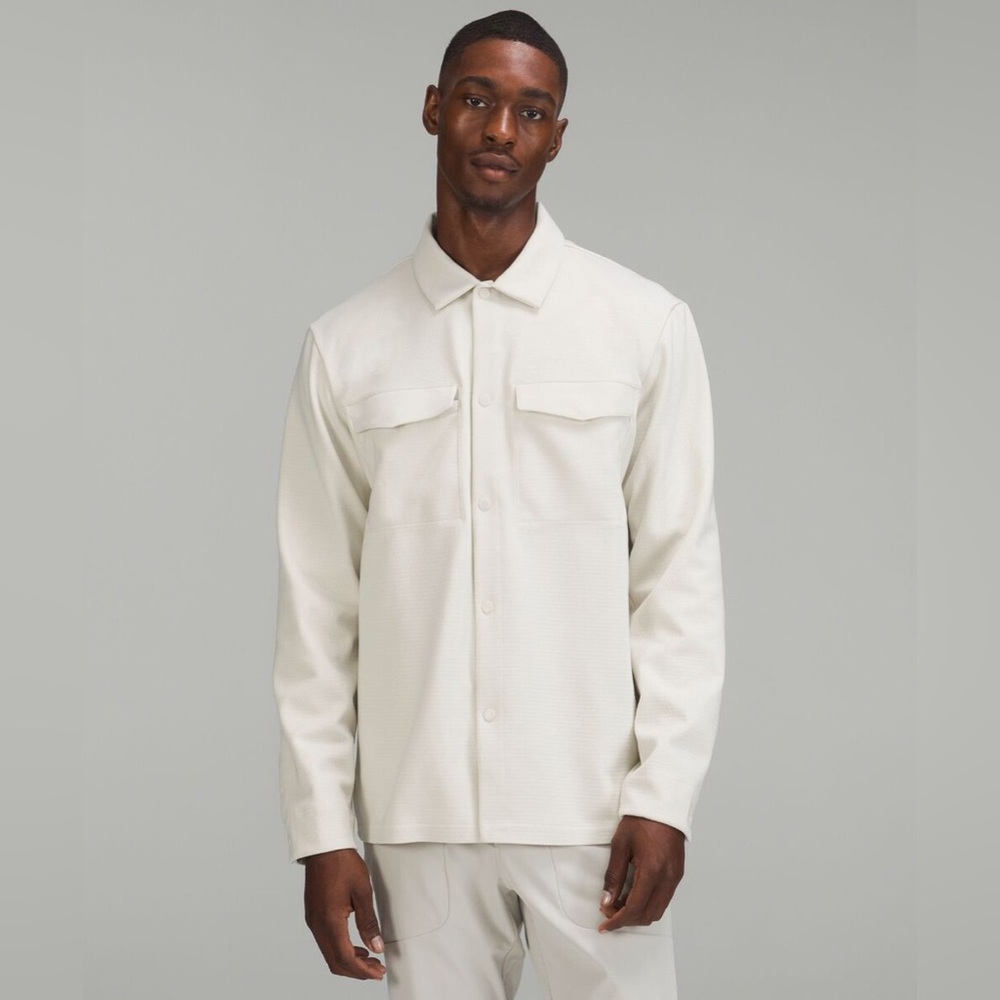 NWOT Lululemon $168 Gridliner Overshirt - bone white MED